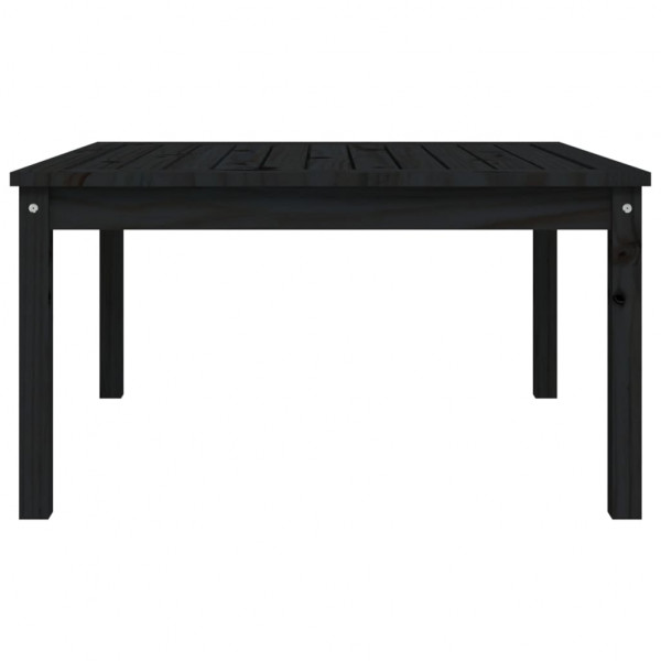 Mesa de jardim 82.5x82.5x45 cm madeira de pinho maciça preto M 5