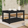 Mesa de jardín madera maciza pino negro 82.5x50.5x45 cm 3