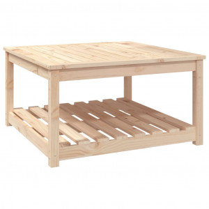 Mesa de jardín madera maciza de pino 82.5x82.5x45 cm H