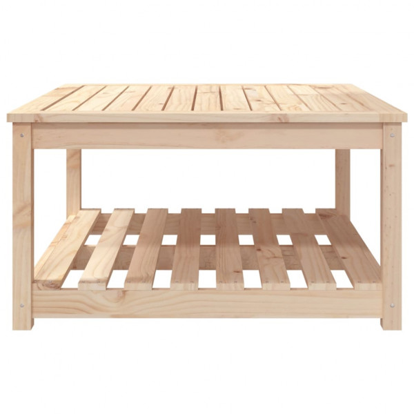 Mesa de jardín madera maciza de pino 82.5x82.5x45 cm M 5