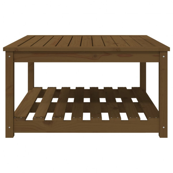 Mesa de jardim 82.5x82.5x45 cm pinho maciço castanho-mel M 5