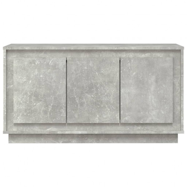 Aparador de madera contrachapada gris hormigón 102x35x55 cm M 5