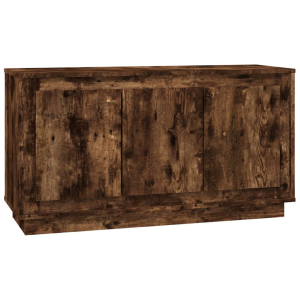 Aparador madera contrachapada roble ahumado 102x35x55 cm M 2