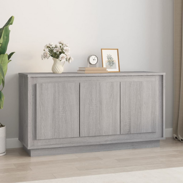 Aparador madera contrachapada gris Sonoma 102x35x55 cm D