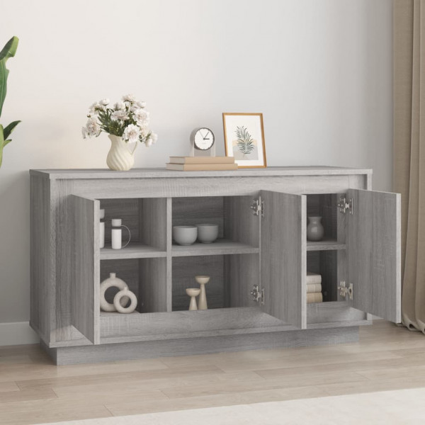 Aparador madera contrachapada gris Sonoma 102x35x55 cm M 3