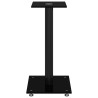 Soportes de altavoces 2 uds vidrio templado negro 1 pilar 4