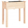 Jardinera con forro interior madera maciza de abeto 71x37x76 cm 2