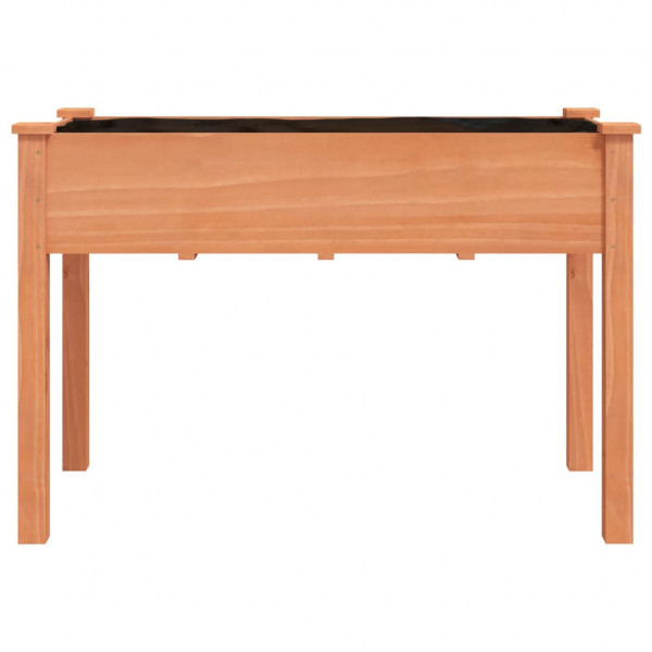 Jardinera con forro madera maciza de abeto marrón 118x59x76 cm M 4