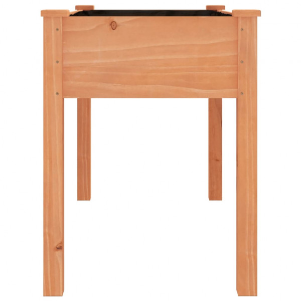 Jardinera con forro madera maciza de abeto marrón 118x59x76 cm M 5