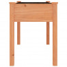 Jardinera con forro madera maciza de abeto marrón 118x59x76 cm 5