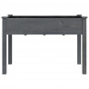 Jardinera con forro madera maciza de abeto gris 118x59x76 cm 4