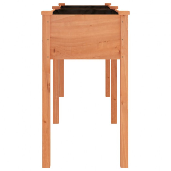 Jardinera con forro madera maciza de abeto marrón 161x45x76 cm M 5