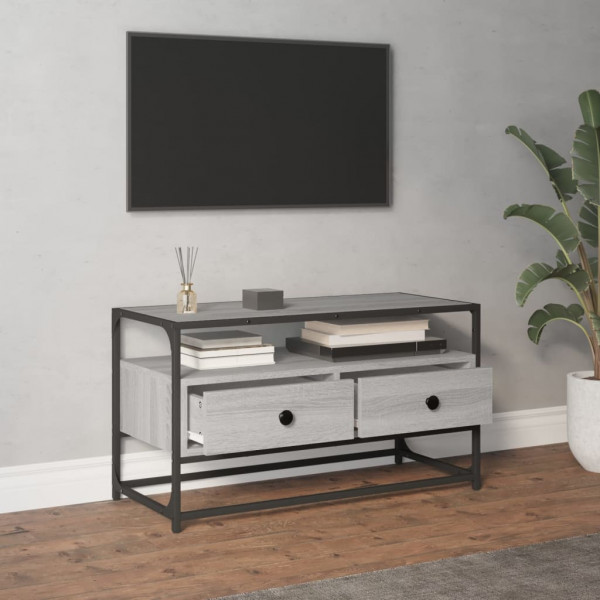Mueble para TV madera contrachapada gris Sonoma 80x35x45 cm M 3