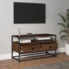 Mueble para TV madera contrachapada roble marrón 80x35x45 cm 3