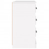 Aparador de madera contrachapada blanco 104.5x35.5x67.5 cm 5