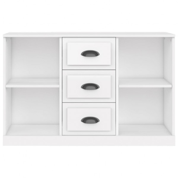 Aparador madera contrachapada blanco brillo 104.5x35.5x67.5 cm M 4