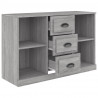 Aparador de madera contrachapada gris Sonoma 104.5x35.5x67.5 cm 3