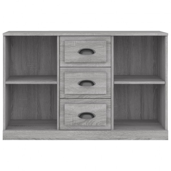 Aparador de madera contrachapada gris Sonoma 104.5x35.5x67.5 cm M 4