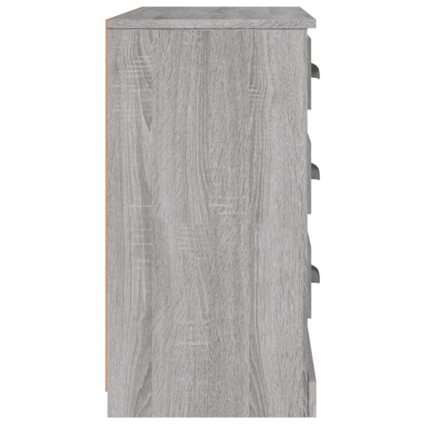 Aparador de madera contrachapada gris Sonoma 104.5x35.5x67.5 cm M 5