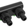 Adaptador para grifo de 4 vías ABS & PP verde negro 19.5x6x11cm 5