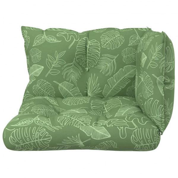 Cojines para palés 3 piezas tela Oxford estampado de hojas M 3