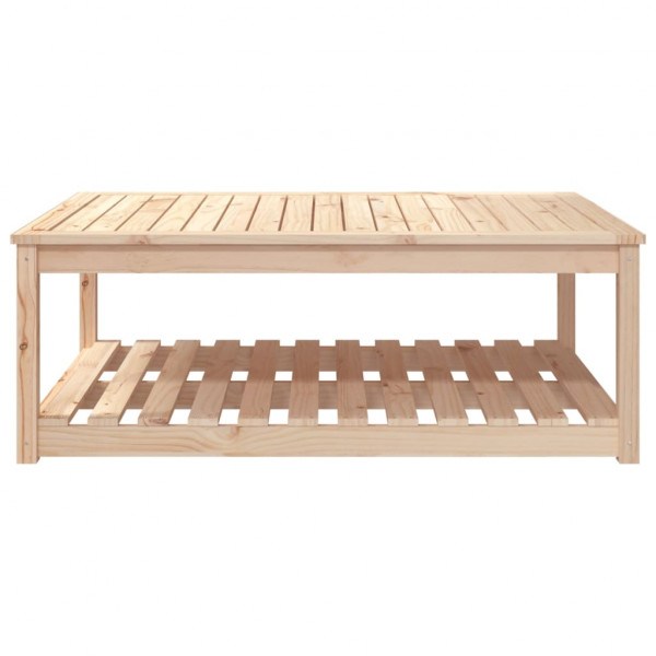 Mesa de jardín madera maciza pino 121x82.5x45 cm M 5