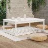 Mesa de jardín madera maciza pino blanco 121x82.5x45 cm 3