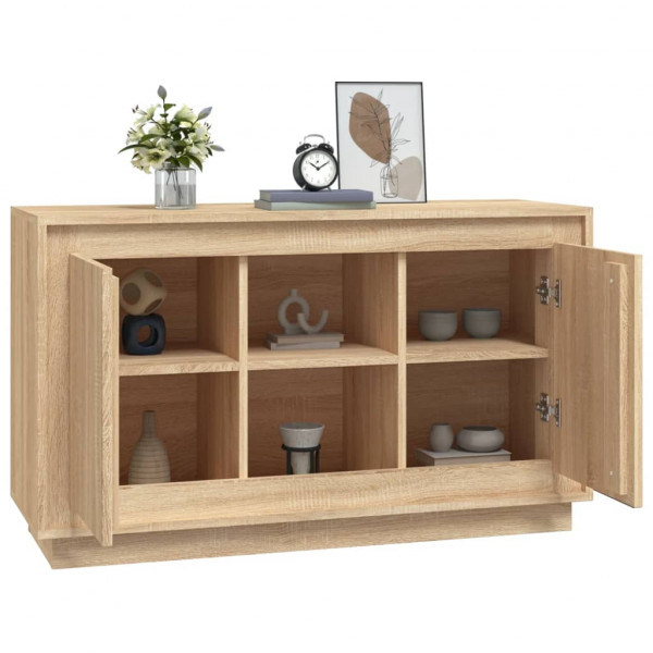Aparador de madera contrachapada roble Sonoma 102x35x60 cm M 4