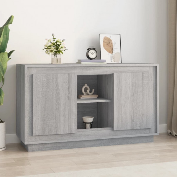 Aparador de madera contrachapada gris Sonoma 102x35x60 cm D