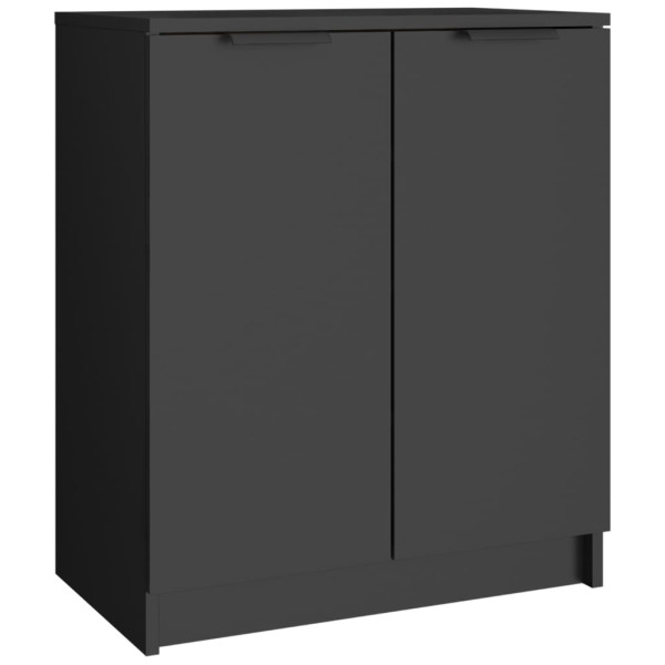 Mueble zapatero madera contrachapada negro 59x35x70 cm M 2