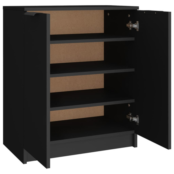 Mueble zapatero madera contrachapada negro 59x35x70 cm M 4