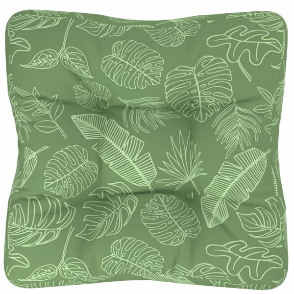 Cojín para palés tela Oxford patrón de hojas 60x61.5x10 cm M 4