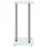 Soportes de altavoces 2 uds vidrio templado plateado 3 pilares 5