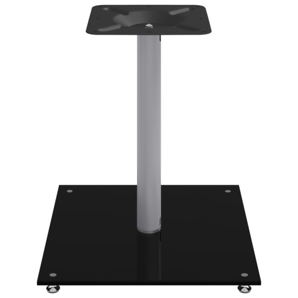 Soportes de altavoces 2 uds vidrio templado plata negro 1 pilar M 4