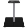 Soportes de altavoces 2 uds vidrio templado plata negro 1 pilar 4