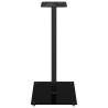 Soportes de altavoces 2 uds vidrio templado negro 1 pilar 4