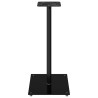 Soportes de altavoces 2 uds vidrio templado negro 1 pilar 5