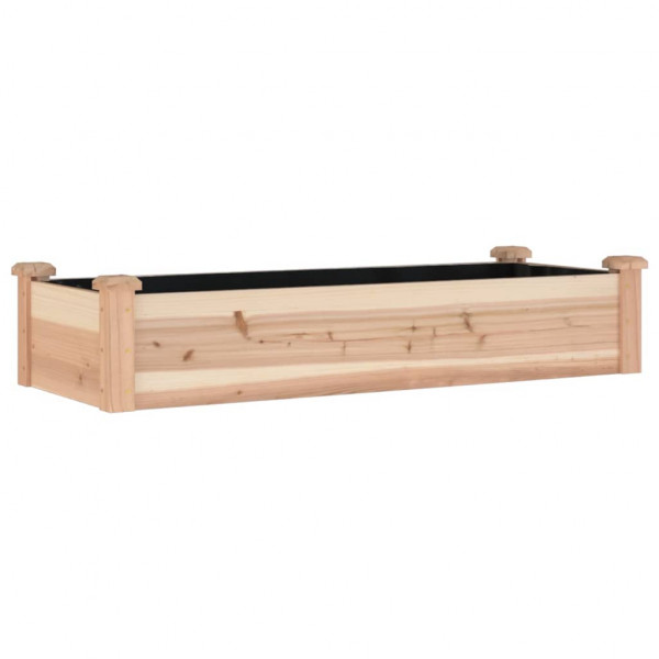 Jardinera arriate con forro madera maciza abeto 120x45x25 cm M 2