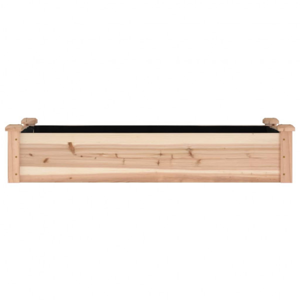 Jardinera arriate con forro madera maciza abeto 120x45x25 cm M 4