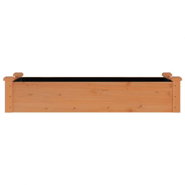 Jardinera arriate forro madera maciza abeto marrón 120x45x25 cm M 4