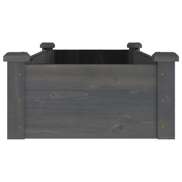 Jardinera arriate forro madera maciza marrón abeto 120x45x25 cm M 5