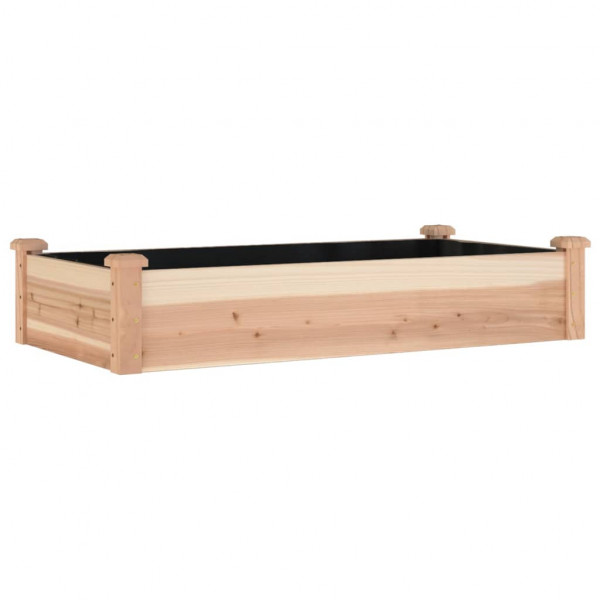 Jardinera arriate con forro madera maciza abeto 120x60x25 cm M 2