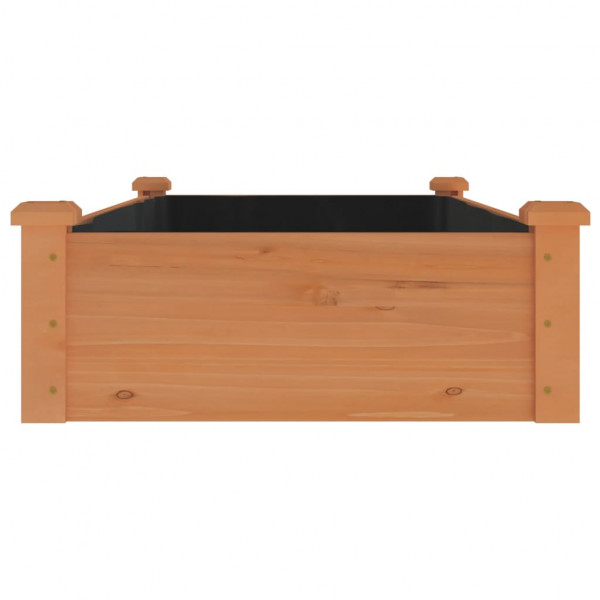 Jardinera arriate forro madera maciza abeto marrón 120x60x25 cm M 5