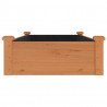 Canteiro elevado c/ forro 120x60x25 cm abeto maciço castanho 5