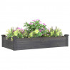 Jardinera arriate forro madera maciza abeto gris 120x60x25 cm 3