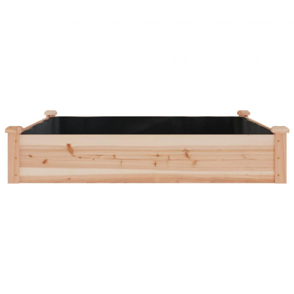 Jardinera arriate con forro madera maciza abeto 120x60x25 cm M 4