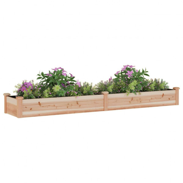 Jardinera arriate con forro madera maciza abeto 240x45x25 cm M 3