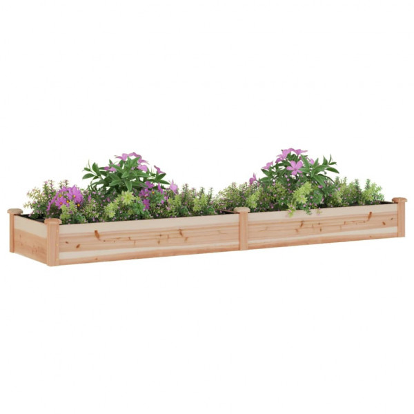 Jardinera arriate con forro madera maciza abeto 240x60x25 cm M 3