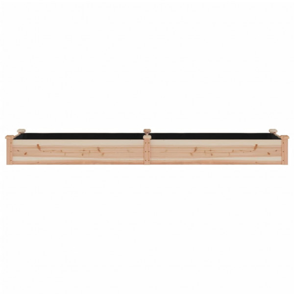 Jardinera arriate con forro madera maciza abeto 240x60x25 cm M 4