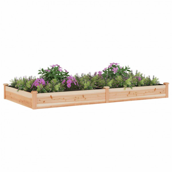 Jardinera arriate con forro madera maciza abeto 240x120x25 cm M 3